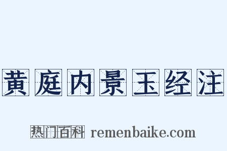 黄庭内景玉经注是什么意思的图片